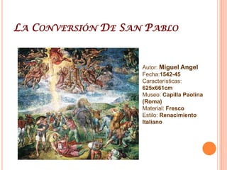 Vita de MichelangeloBuonarroti, escrita en 1553 por AscanioCondivi, pintor y discípulo de Miguel Ángel, que recoge los datos facilitados por el mismo BuonarrotiTriunfó en todas las artes en las que trabajó, caracterizándose por su perfeccionismo. La escultura, según había declarado, era su predilecta y la primera a la que se dedicó; a continuación, la pintura, casi como una imposición por parte de Julio II, y que se concretó en una obra excepcional que magnifica la bóveda de la Capilla Sixtina; y ya en sus últimos años, realizó proyectos arquitectónicos.