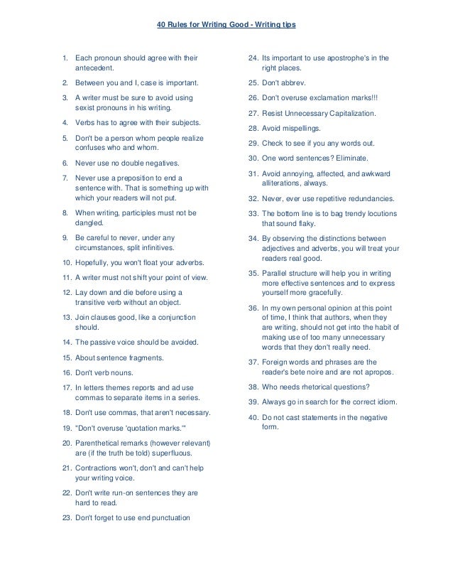 40 rules for_writing_good (1)