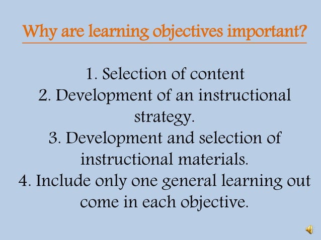 Writing Learning Objectives | PPT