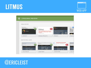 WEB APP
LITMUS
 