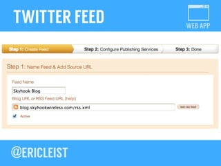 WEB APP
TWITTER FEED
 