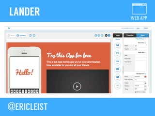 WEB APP
LANDER
 