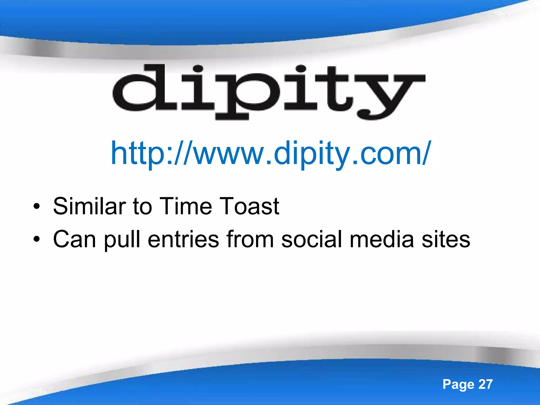 http://www.dipity.com/ Similar to Time Toast Can pull entries from social media sites 