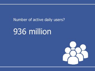 Number of active daily users?
936 million
 