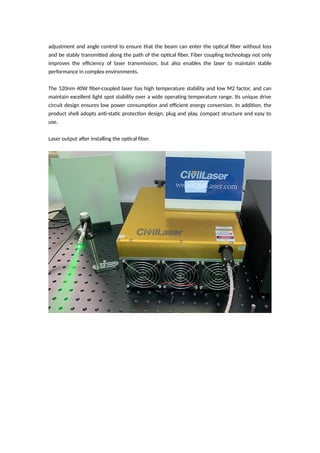 40W 520nm High Power Green Fiber Laser System | DOCX