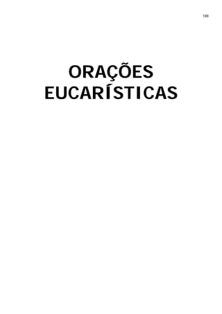 188
ORAÇÕES
EUCARÍSTICAS
 