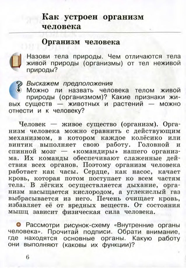 мир и человек вахрушев раутиан 4 класс главный транспорт внутри организма