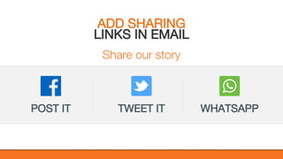 @KatWarboys | #GrowWithHubSpot | @HubSpot
ADD SHARING
LINKS IN EMAIL
Share our story
TWEET ITPOST IT WHATSAPP
 