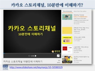 카카오 스토리채널, 10분만에 이해하기?
http://www.slideshare.net/keymanjc/10-50580329
 