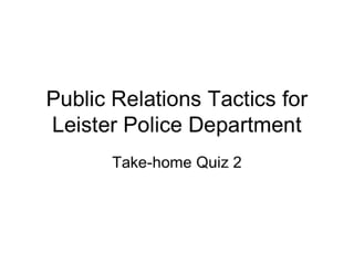 410 Public Relations Tactics