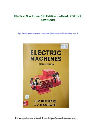 Electric Machines 5th Edition - eBook PDF | PDF