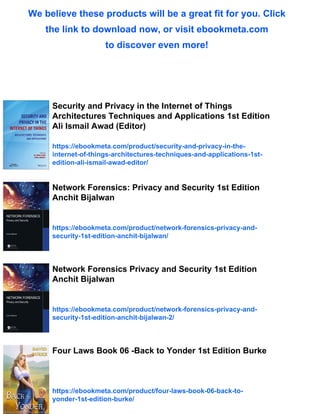 Privacy, Security And Forensics in The Internet of Things (IoT) Reza ...