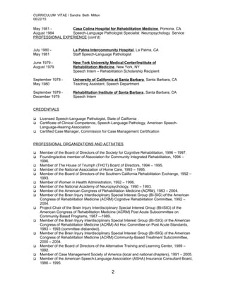 CV Sandy Milton Current June 2015 | DOC