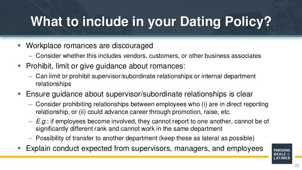 Workplace Dating Policies