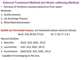 Permutit Method M.Phil Unit I water | PPT