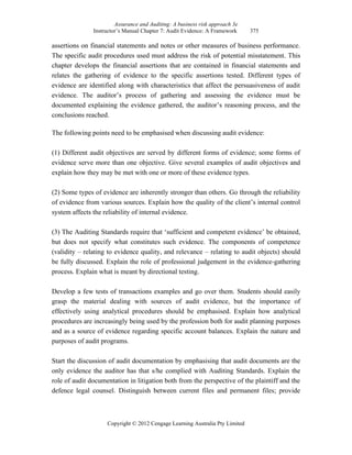 Audit Permanent File Example Comprehensive Guide to Audit Evidence and Assurance in Business Risk ...