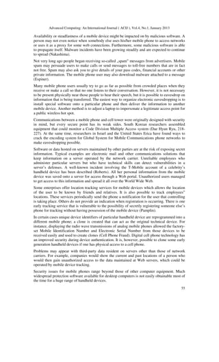 Advanced Computing: An International Journal ( ACIJ ), Vol.4, No.1, January 2013
55
Availability or steadfastness of a mob...