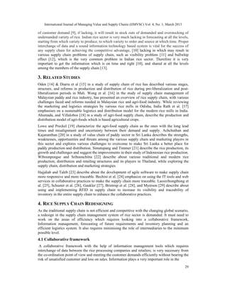 SUPPLY CHAIN MANAGEMENT OF RICE IN INDIA: A RICE PROCESSING COMPANY’S ...