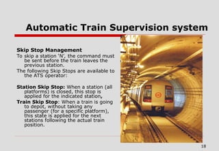 Comprehensive Overview of Automatic Train Supervision Systems for Metro ...