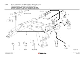 7.012 Hydraulic Installation - Load Control Valve Working Equipment
Hydraulikinstallation - Lasthalteventile Arbeitseinrichtung
Installation Hydraulique - Clapet Vcm Equipement De Travail
Hydraulic Installation - Load Control Valve Working Equipment
Illustrated Parts Catalog
TC0035 0557 - XXXX
09-January-2014
Page 180
 