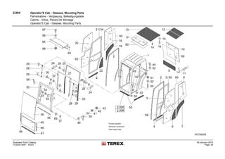 2.004 Operator’S Cab - Glasses, Mounting Parts
Fahrerkabine - Verglasung, Befestigungsteile
Cabine - Vitres, Pieces De Montage
Operator’S Cab - Glasses, Mounting Parts
Illustrated Parts Catalog
TC0035 0557 - XXXX
09-January-2014
Page 36
 