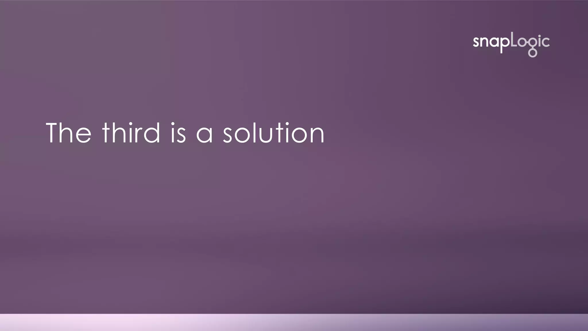 corporate overview
The third is a solution
 