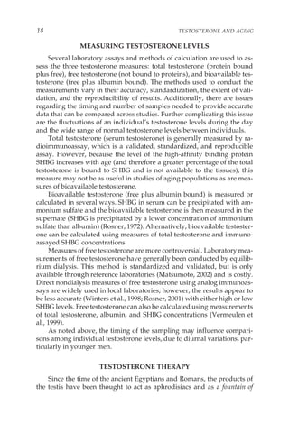 Testosterone and Aging Institute Of Medicine | PDF