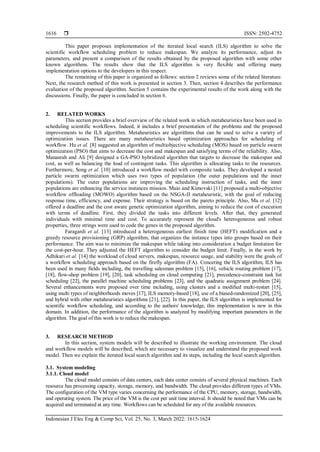 Optimized scheduling of scientific workflows based on iterated local ...