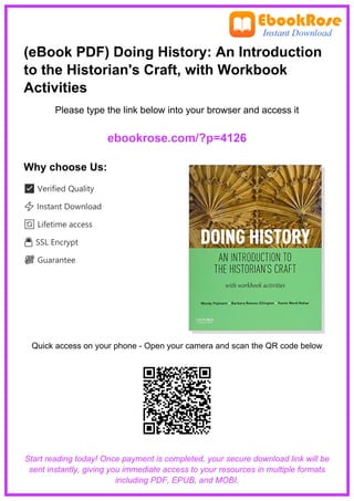 Doing History: An Introduction to the Historian's Craft with Workbook Activities | PDF