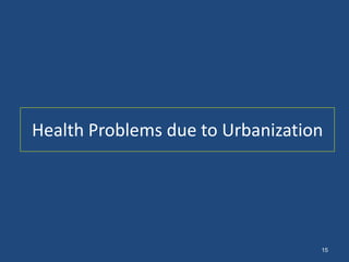 Health Problems due to Urbanization
15
 