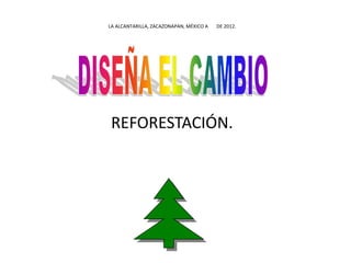 LA ALCANTARILLA, ZACAZONAPAN, MÉXICO A   DE 2012.




 REFORESTACIÓN.
 