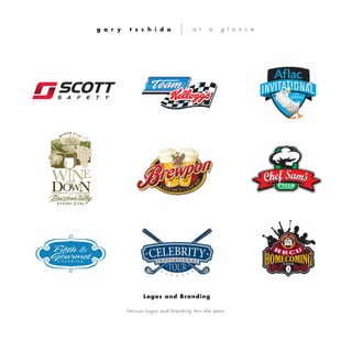 Various logos and branding thru the years
g a r y t s c h i d a a t a g l a n c e
Logos and Branding
 