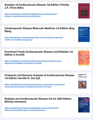 Nutritional and Metabolic Bases of Cardiovascular Disease 1st Edition ...