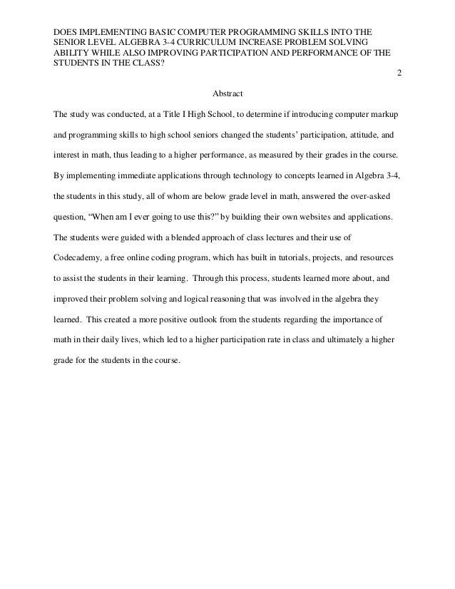 high school research paper