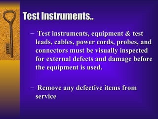 Electrical Testing Powerpoint Image Electrical safety related power point presentation | PPT