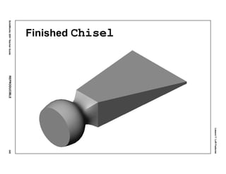Lesson7:LoftFeatures
SolidWorks2001TeacherGuideREPRODUCIBLE345
Finished Chisel
 