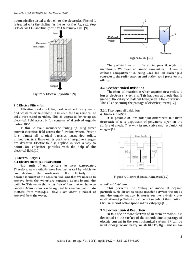 Electrochemical Waste Water Treatment