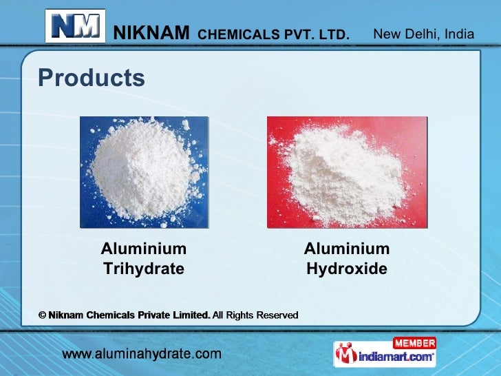 Aluminium Hydroxide Niknam Chemicals Private Limited New Delhi