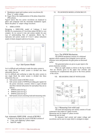 Simulation of Five Level Diode Clamped Multilevel Inverter | PDF
