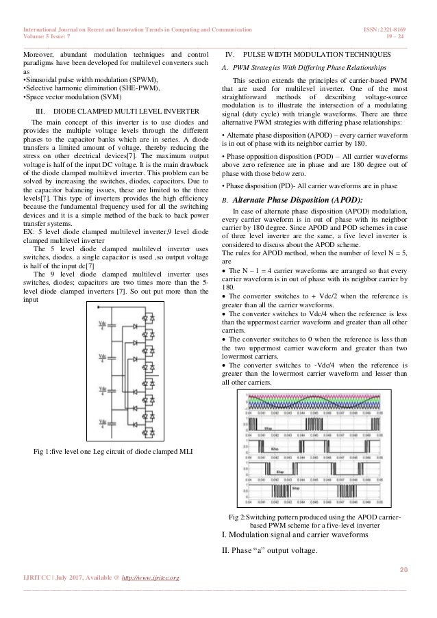 Simulation of five level diode clamped multilevel inverter
