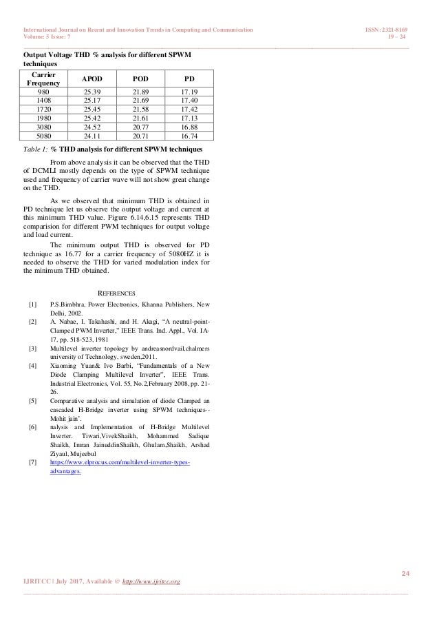 Simulation of five level diode clamped multilevel inverter