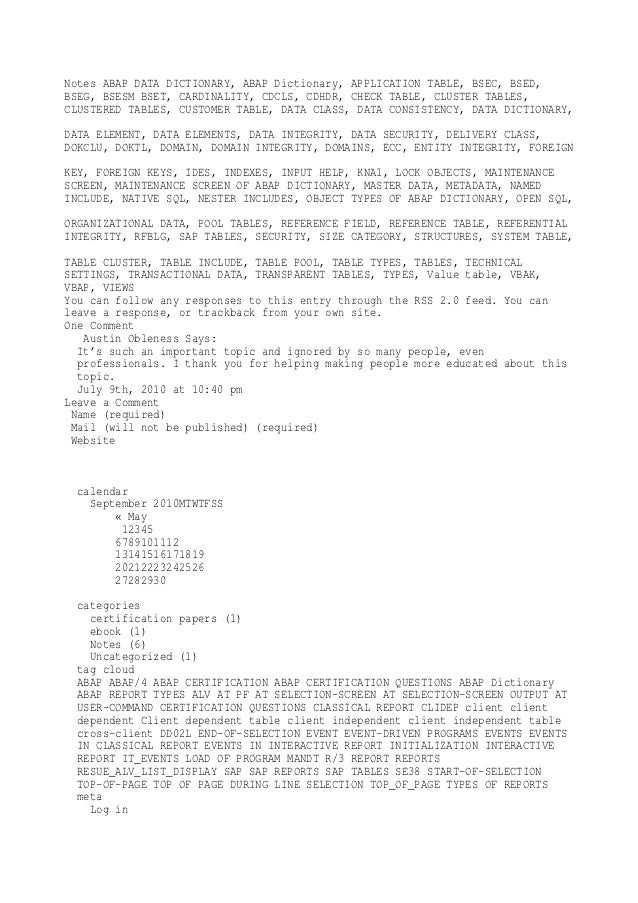 41511338 abapdatadictionaryinterviewquestionssapabap