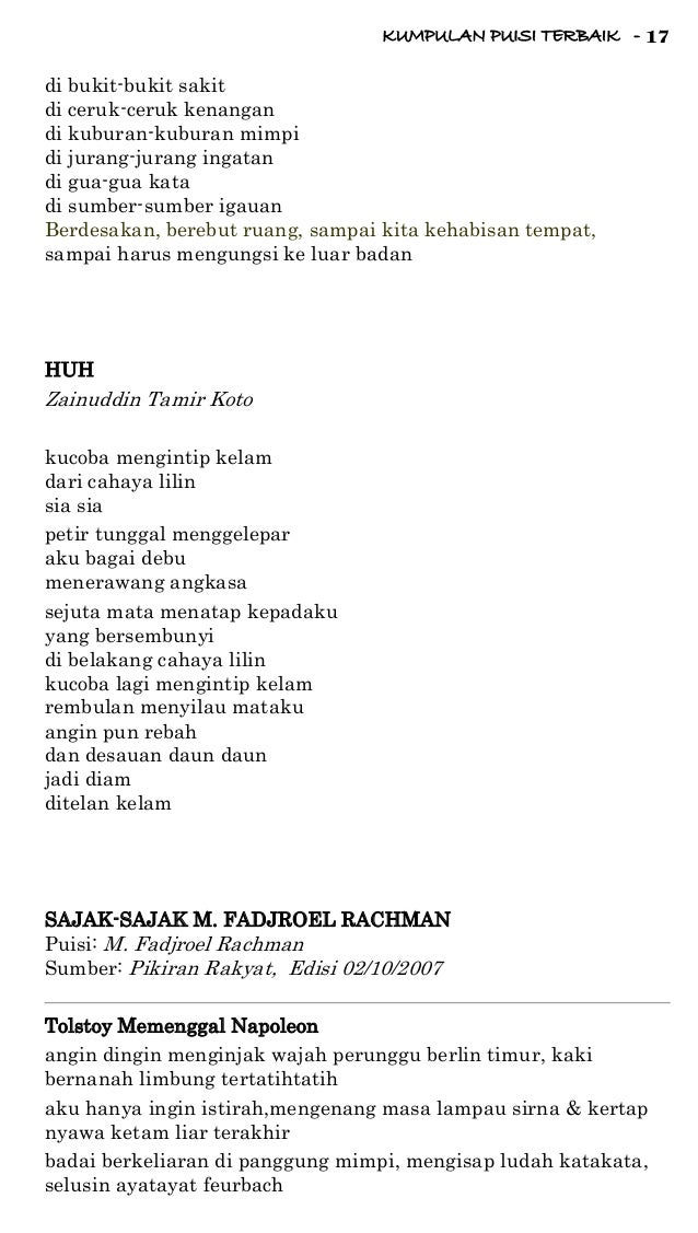 Kumpulan Puisi Terbaik