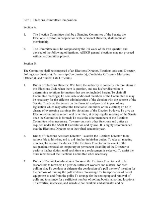 Duties of Committee Members