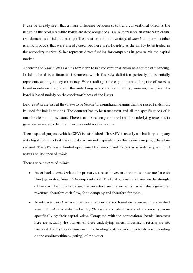 Thesis notes vs bonds