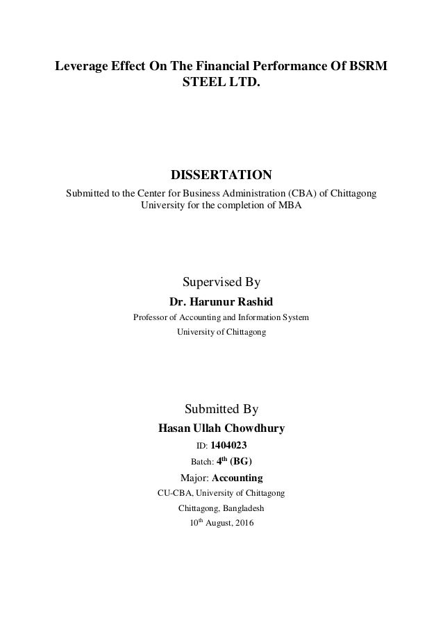 Mba thesis papers