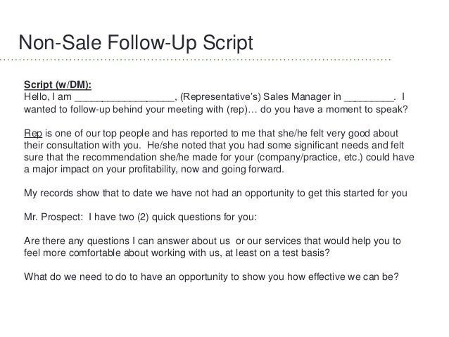 follow sales
