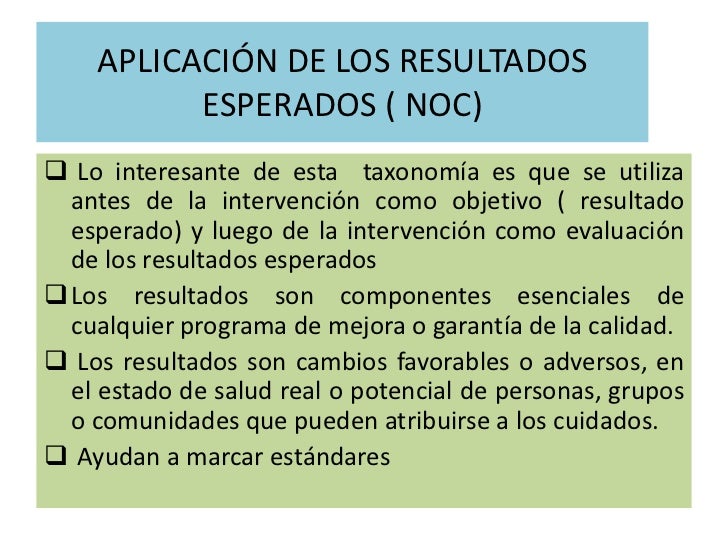Aspectos teóricos clasificación resultados esperados (NOC) CICATSA… Aspectos teóricos clasificación resultados esperados (NOC) CICATSA…
