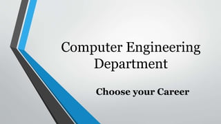 Computer Engineering
Department
Choose your Career
 