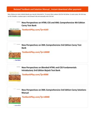 Comprehensive Guide to HTML and CSS Forms with Test Bank | PDF
